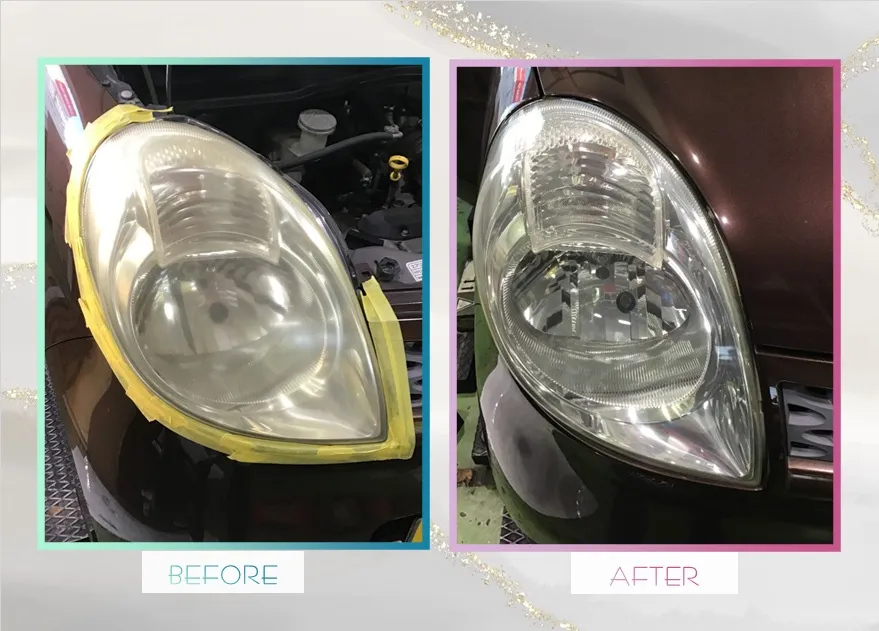 ツルピカヘッドライトクリーニング！