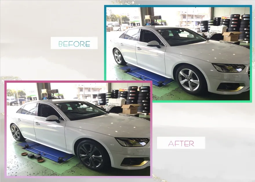 Audi / A4のタイヤ・ホイール交換