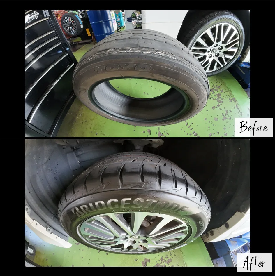 TOYOTA/ALPHARDのタイヤ交換