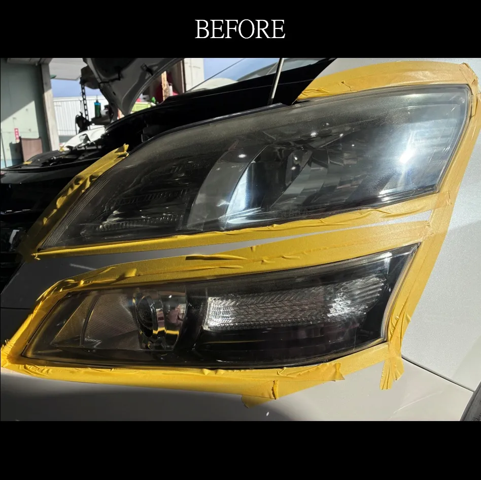 片目だけくすんでる!ヘッドライトクリーニング!